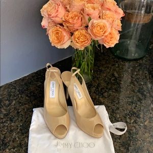 Jimmy Choo slingback heels nude
